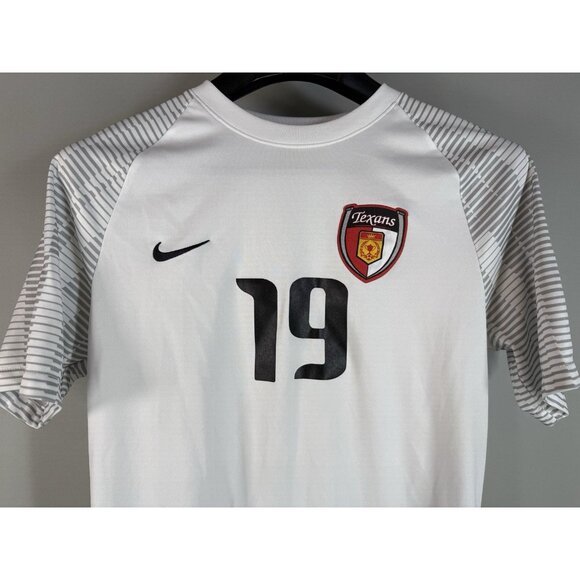 Dallas Texans Nike Premier Club Dri-Fit Soccer Patch Jersey White #19 Size M - Picture 2 of 11